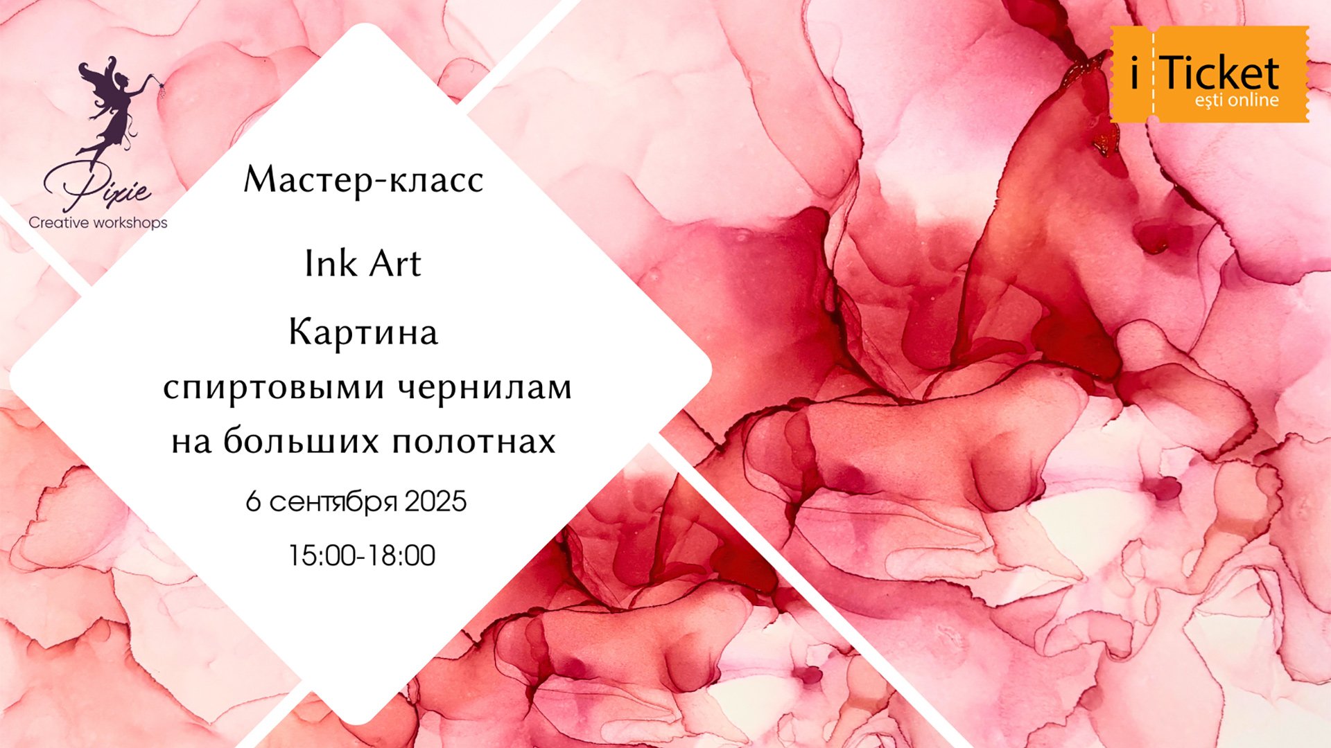 Мастер-класс Ink Art Картина спиртовыми чернилам на болыших полотнах