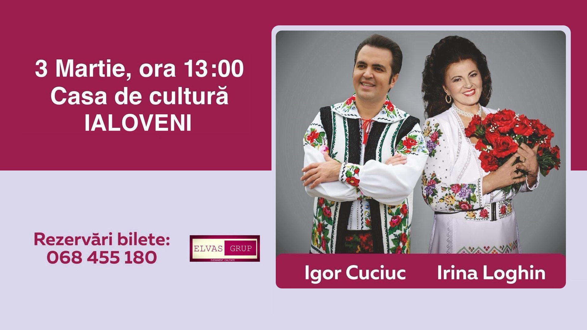 Irina Loghin și Igor Cuciuc la Ialoveni