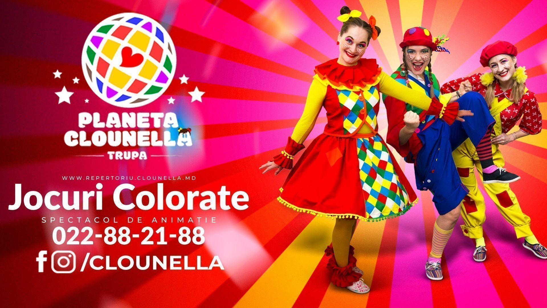 Jocuri Colorate - Program - Spectacol de Animație pentru Copii | August | 2 - 7 ani