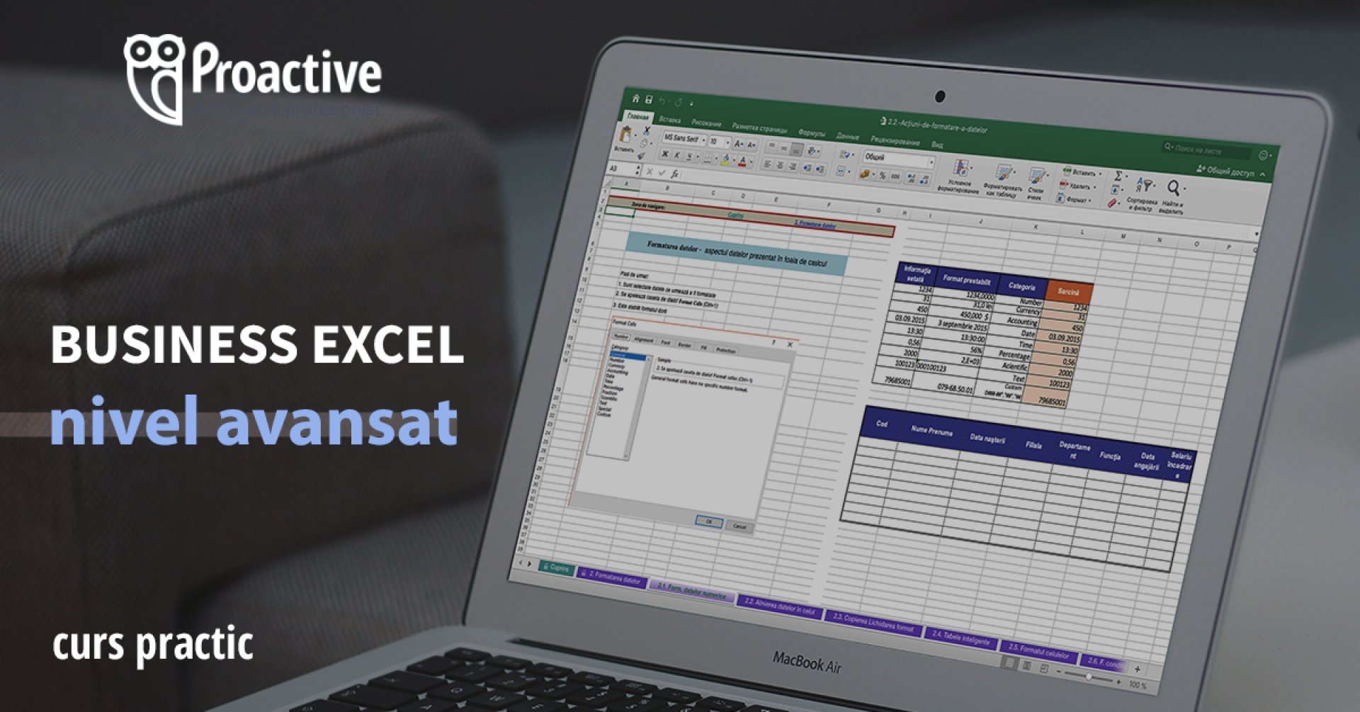 Curs practic BUSINESS EXCEL AVANSAT 