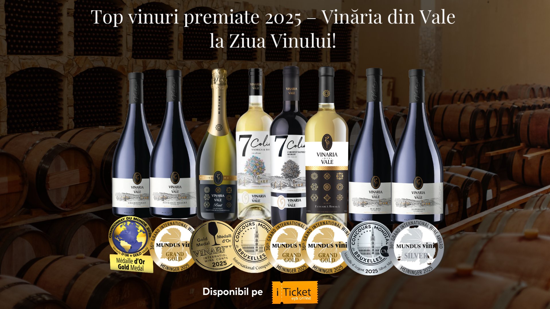 Top vinuri premiate 2025 – Vinăria din Vale te invită la Ziua Vinului! 