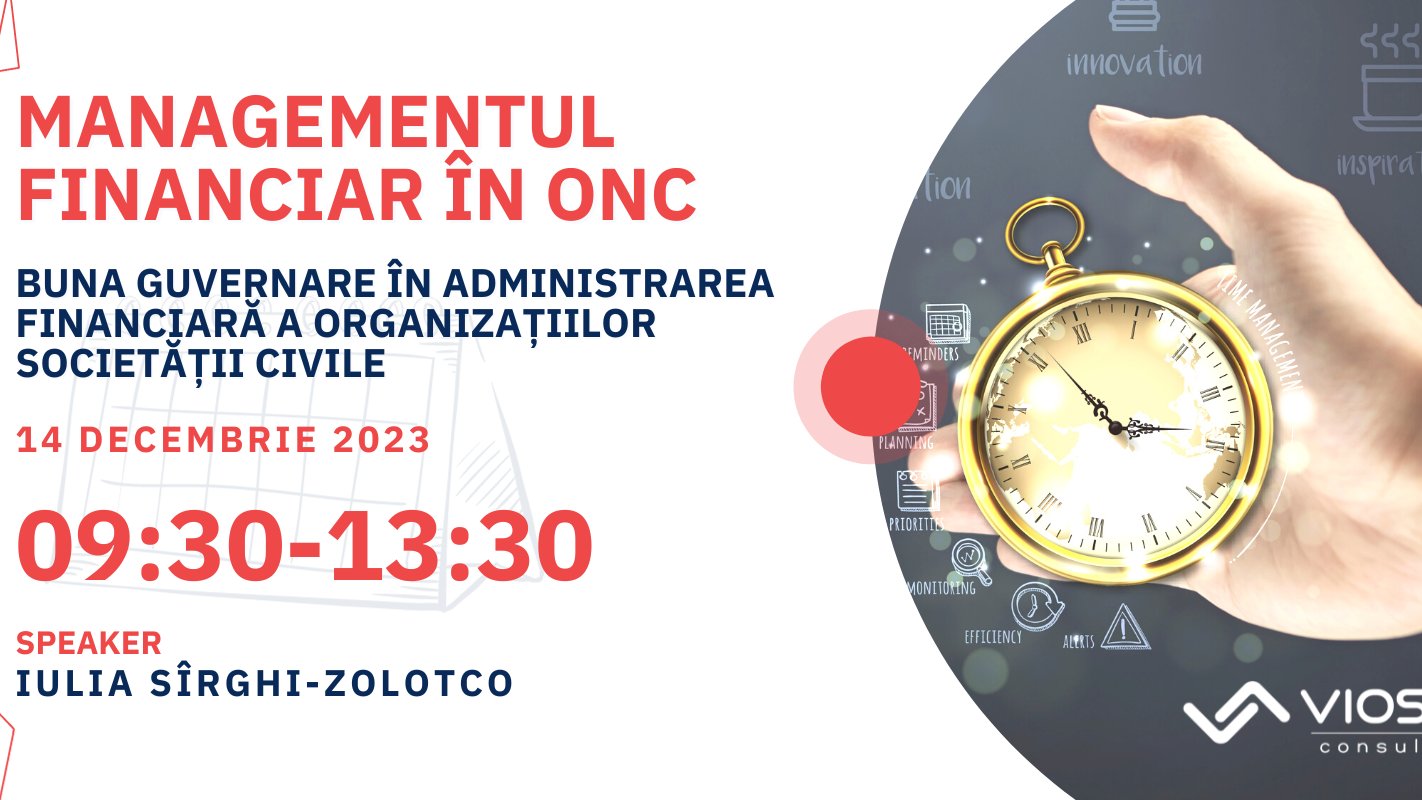 Subiect: Managementul financiar în ONC. Buna guvernare în administrarea financiară a organizațiilor societății civile
