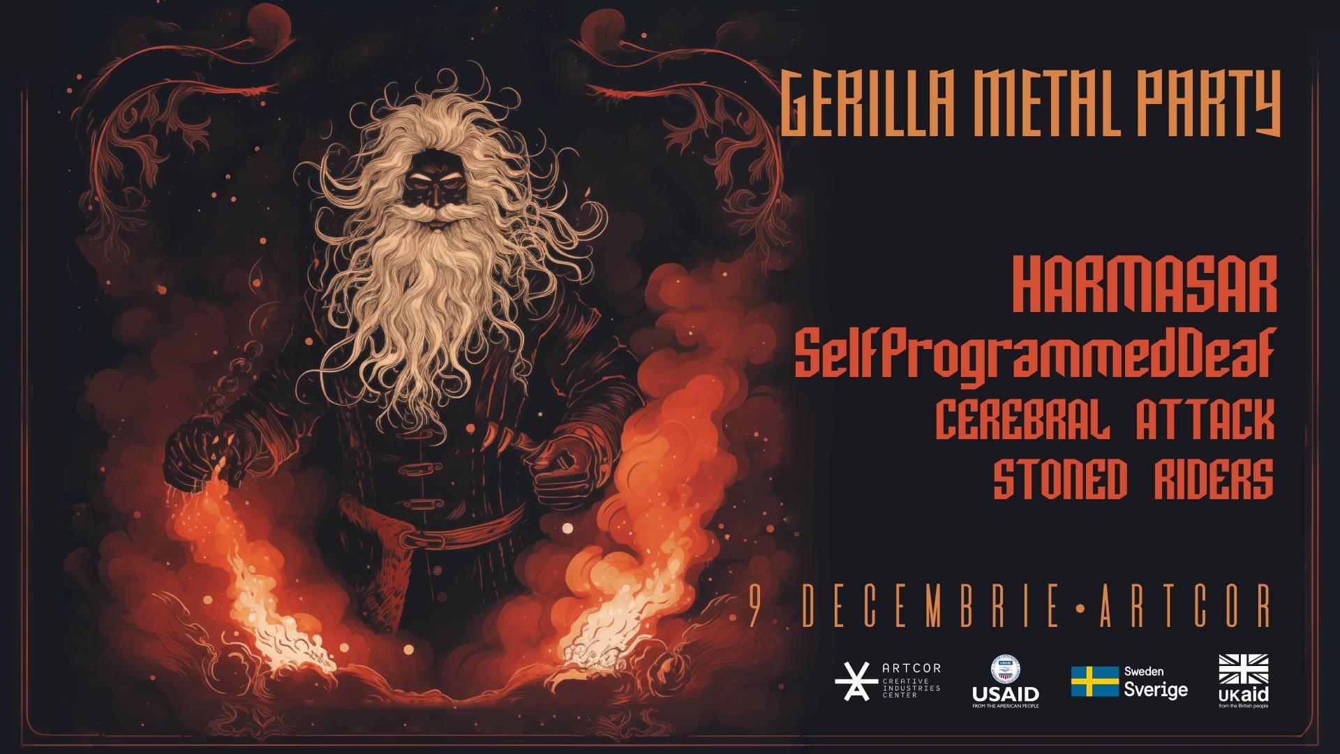 GERILLĂ METAL PARTY | HARMASAR // SPD // Cerebral Attack // Stoned Riders @ Artcor