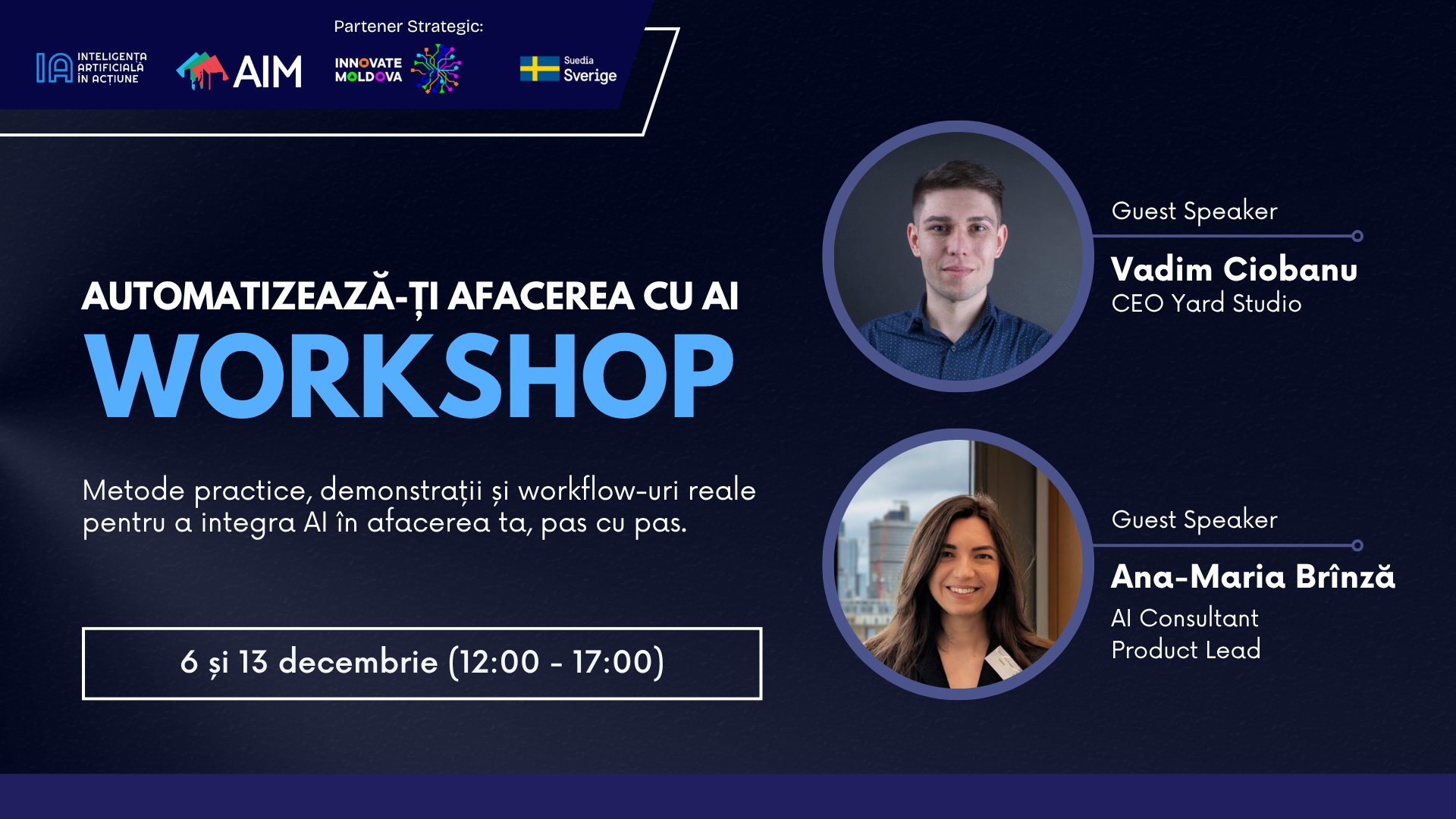 Business Eficient: Seria de Automatizări cu AI pentru IMM-uri (Workshop #1 & #2)