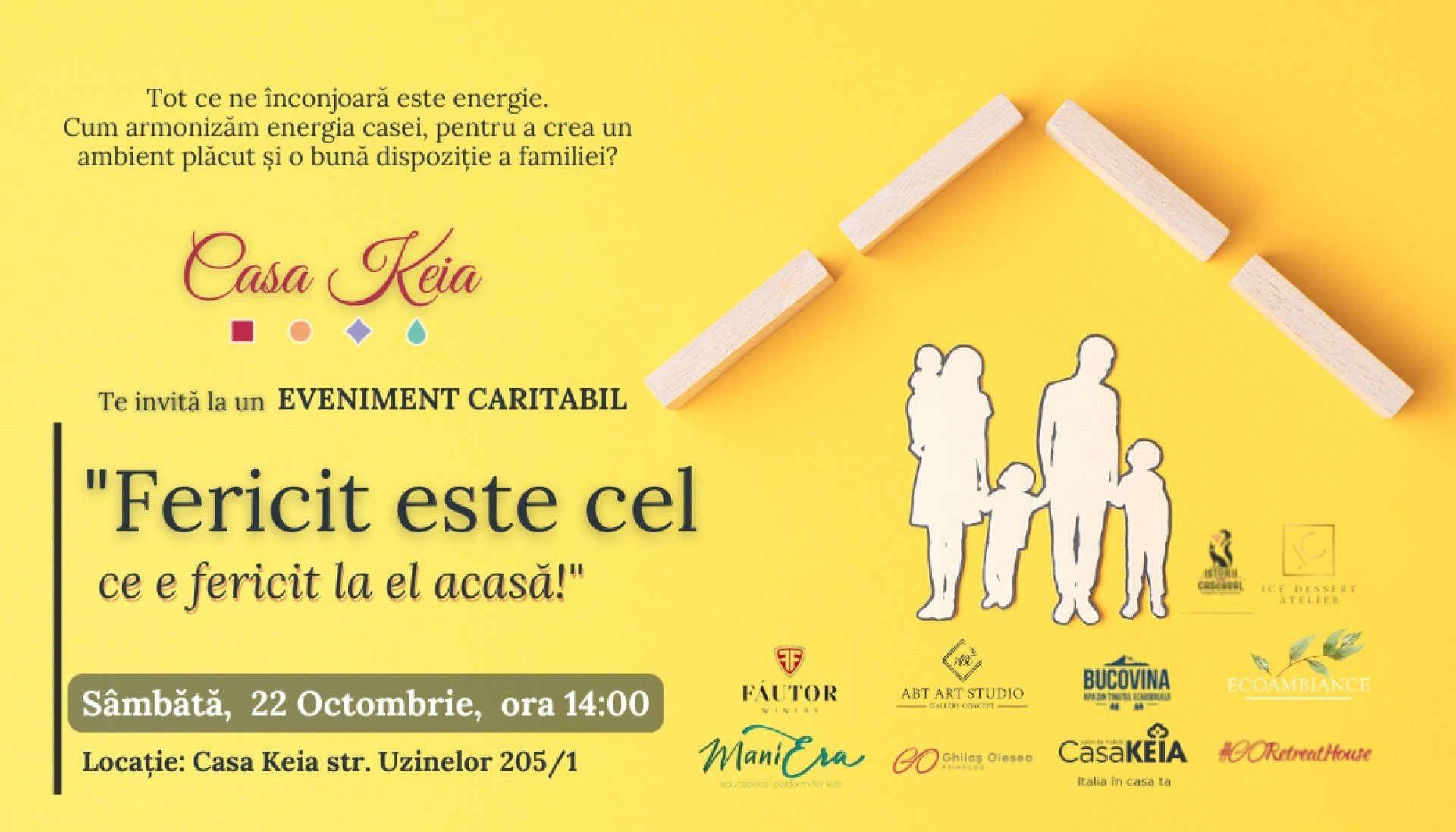 Eveniment caritabil - Fericit este cel, ce e fericit la el acasă