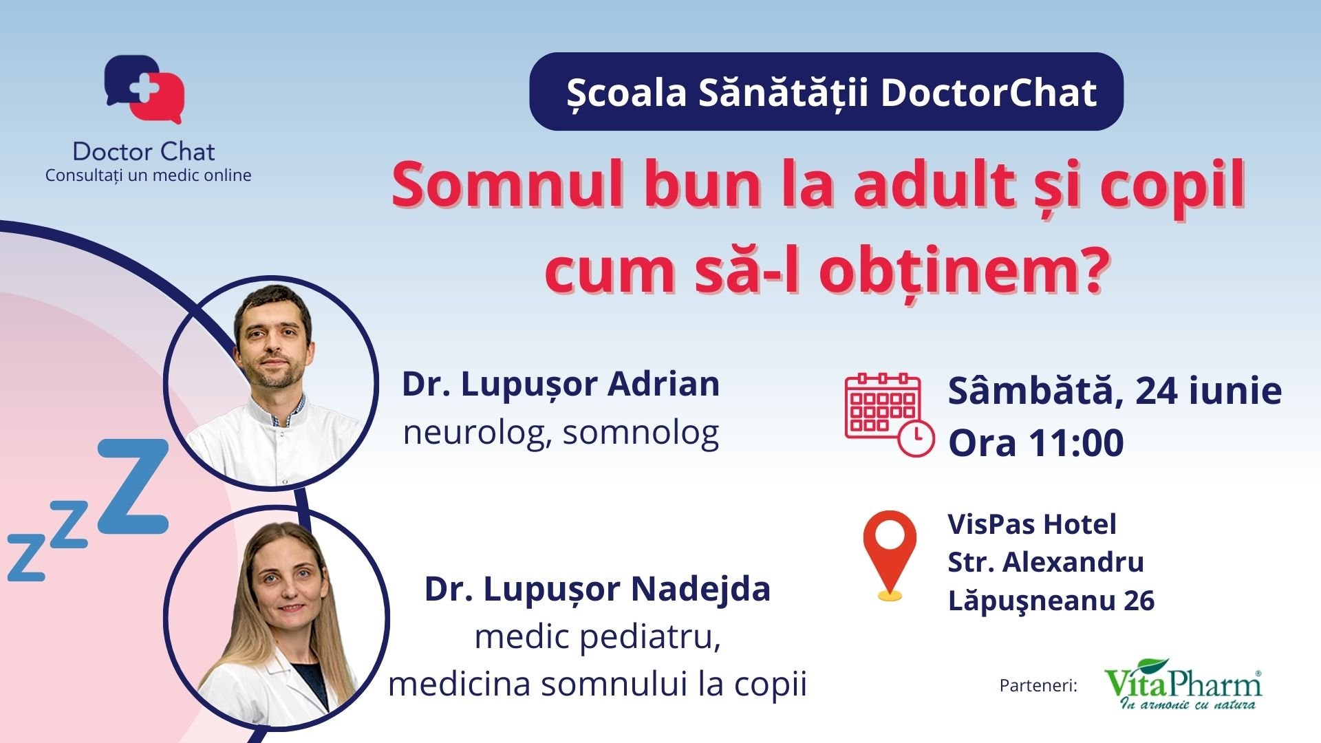 Școala Sănătății DoctorChat - ”Somn bun la adult și copil. Cum să-l obții?”