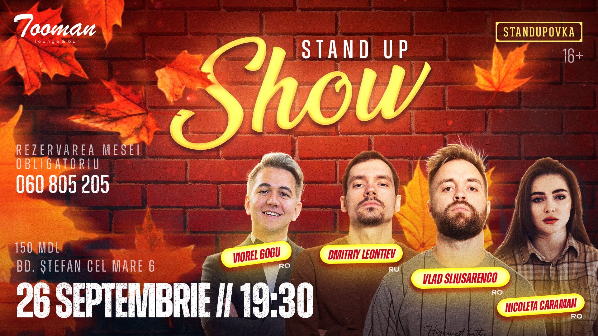 Stand UP Show 26 Septembrie