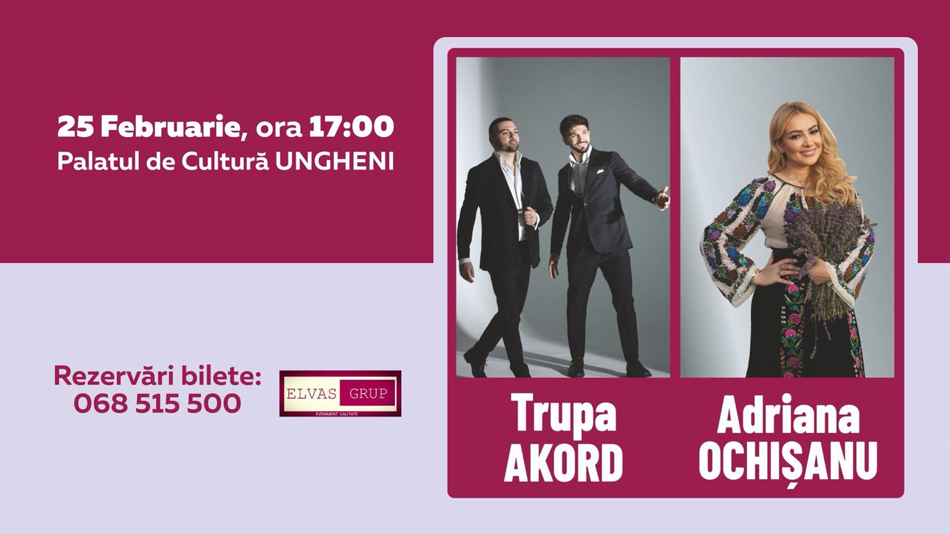 Adriana Ochisanu si Trupa AKORD la Ungheni 