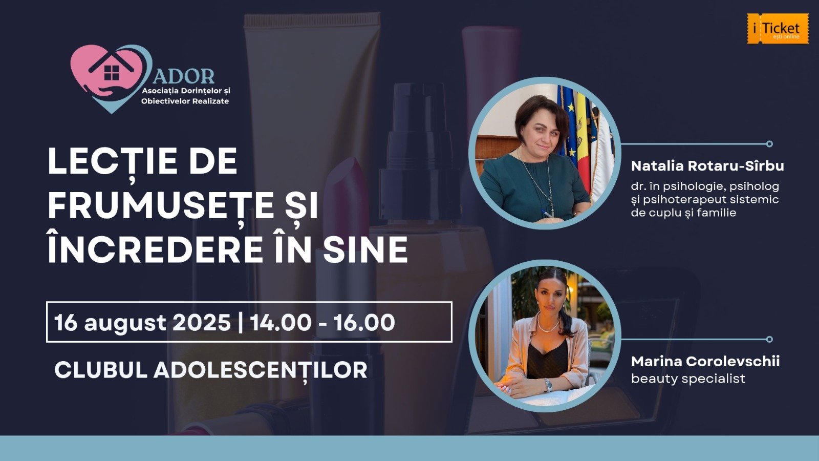 Lecție de frumusețe și încredere în sine Workshop pentru adolescenți 