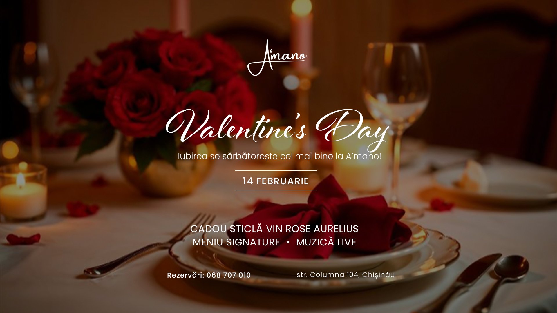 Valentine’s Day la A’mano – O seară dedicată iubirii!