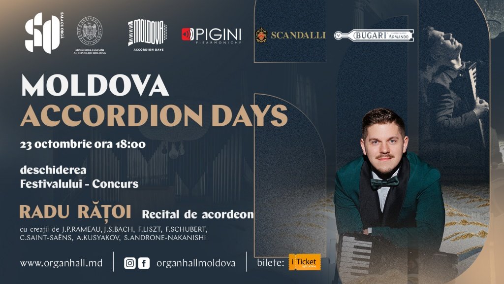 Deschiderea Festivalului Moldova Accordion Days – Recital Radu Rățoi (acordeon)