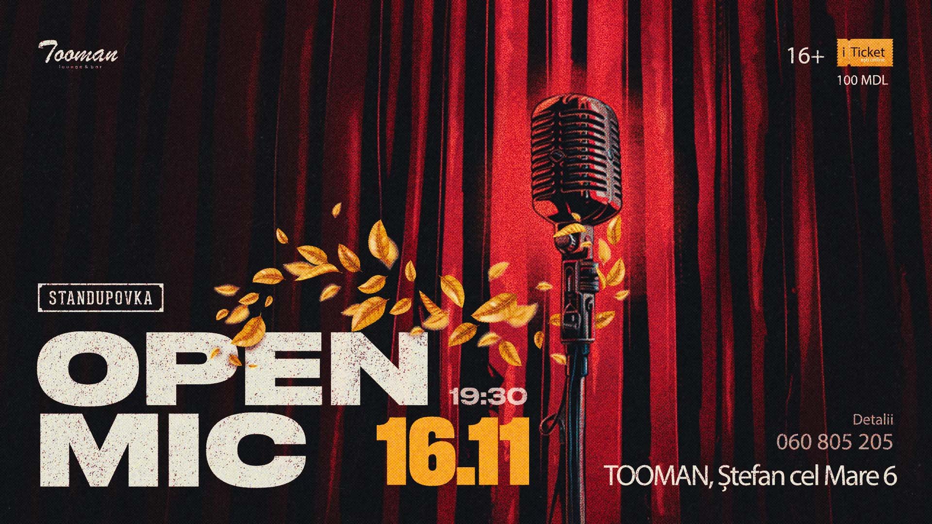 OPEN MIC-ul 16 noiembrie 