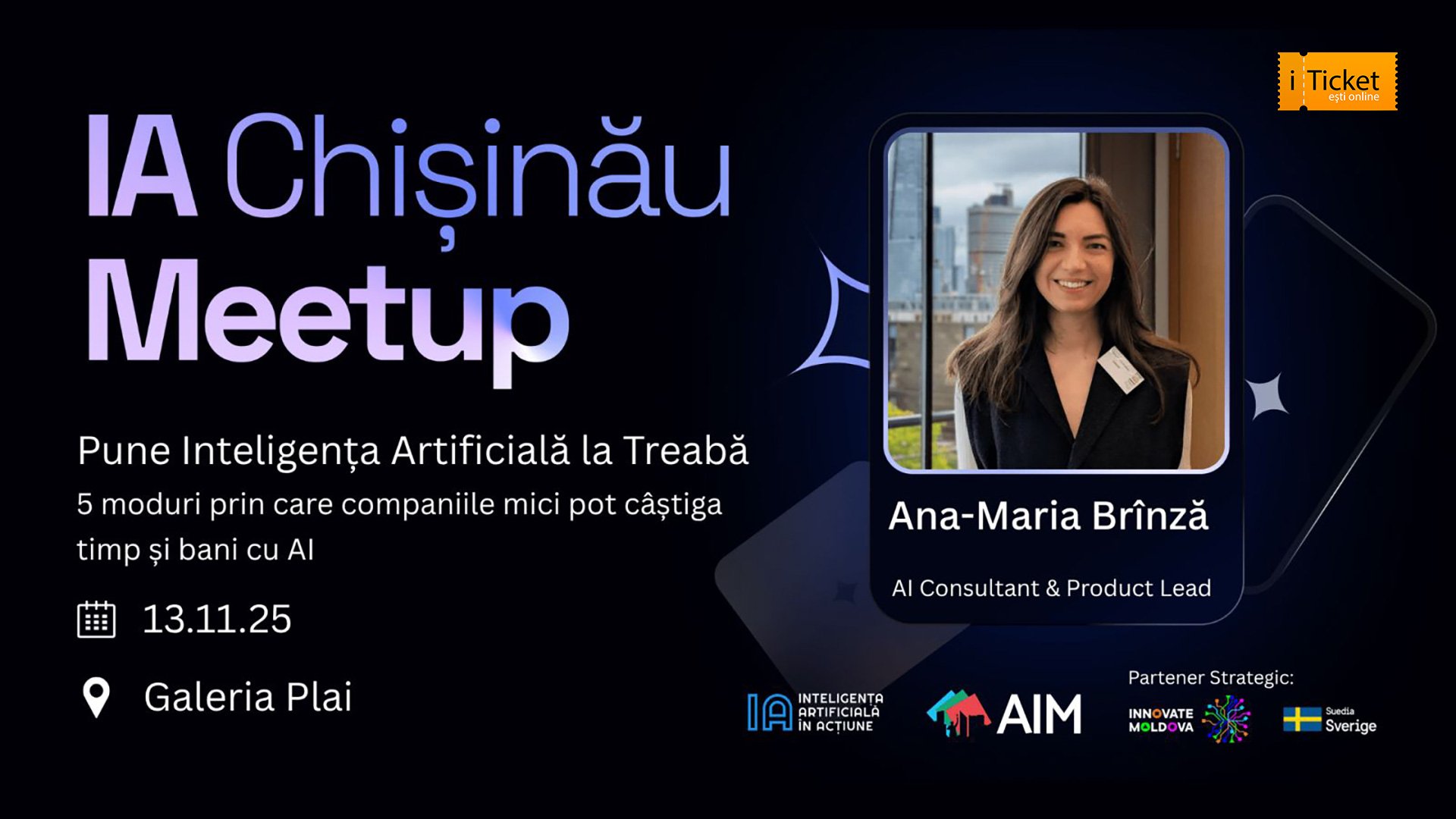Meetup | 5 moduri prin care companiile mici pot câștiga timp și bani cu AI