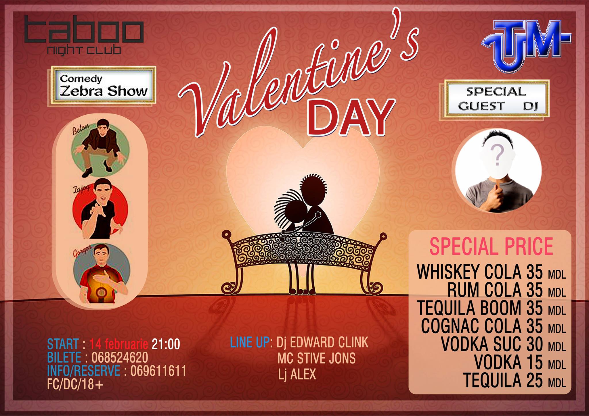 Valentine's Day in Club Taboo- Intrare libera
