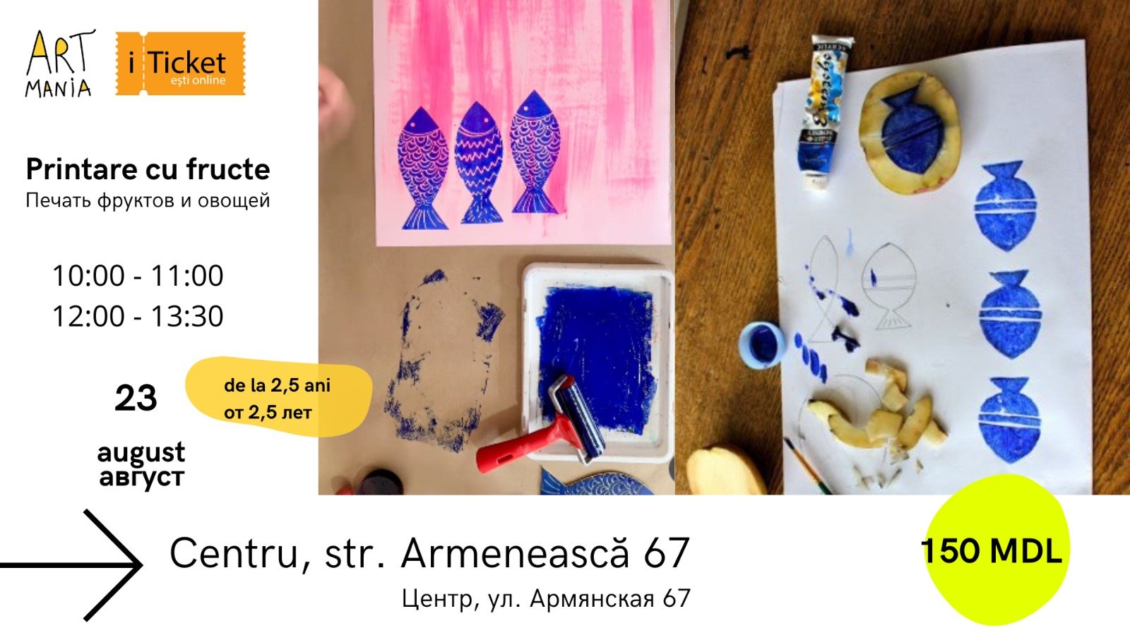 Printare cu fructe – activitate creativă și senzorială pentru copi