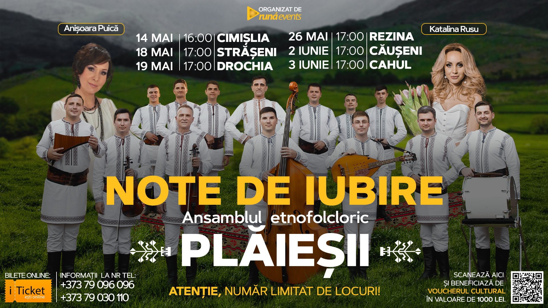 Straseni - Ansamblul etnofolcloric “Plaiesii”, Anisoara Puica si Katalina Rusu - NOTE DE IUBIRE