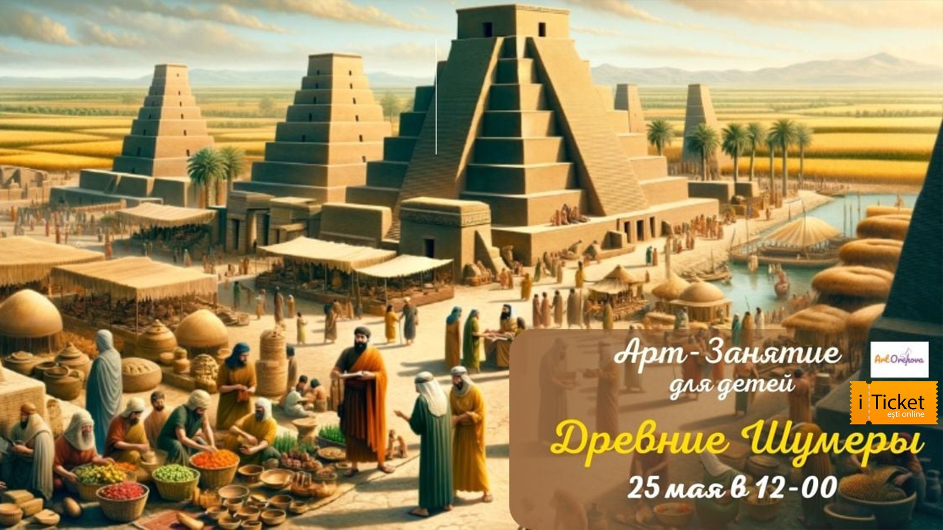 Арт занятие для детей „Древние Шумери”