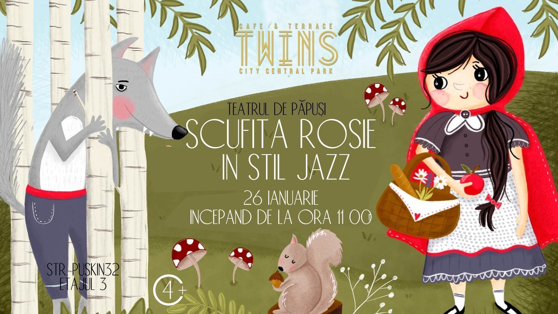 Scufita rosie in stil Jazz