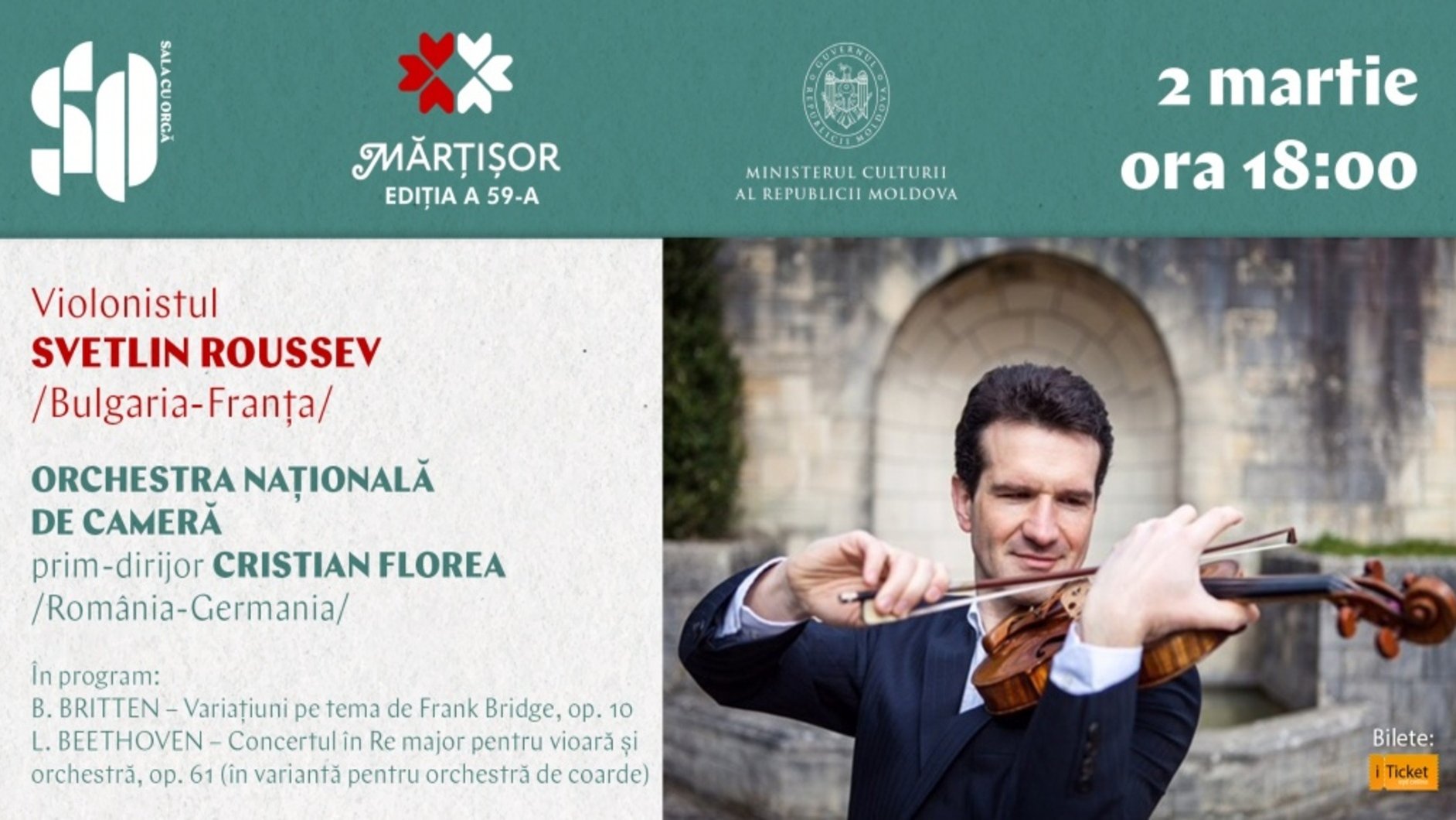 Roussev VIOLONISTUL SVETLIN ROUSSEV – Sala cu Orgă — iTicket