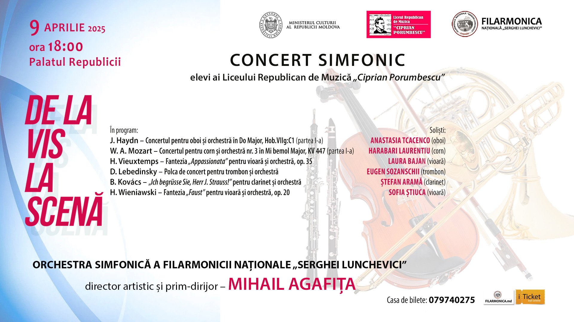 Concert Simfonic | De la vis la scenă | 9 Aprilie 
