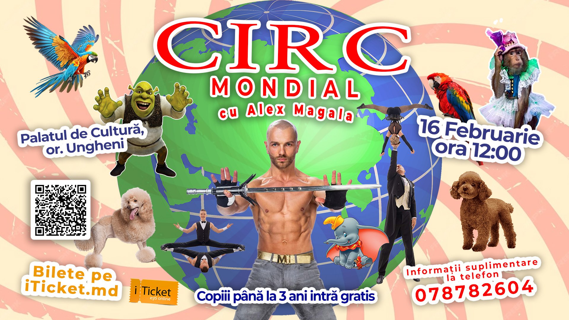 Circ mondial cu Alex Magala la Ungheni