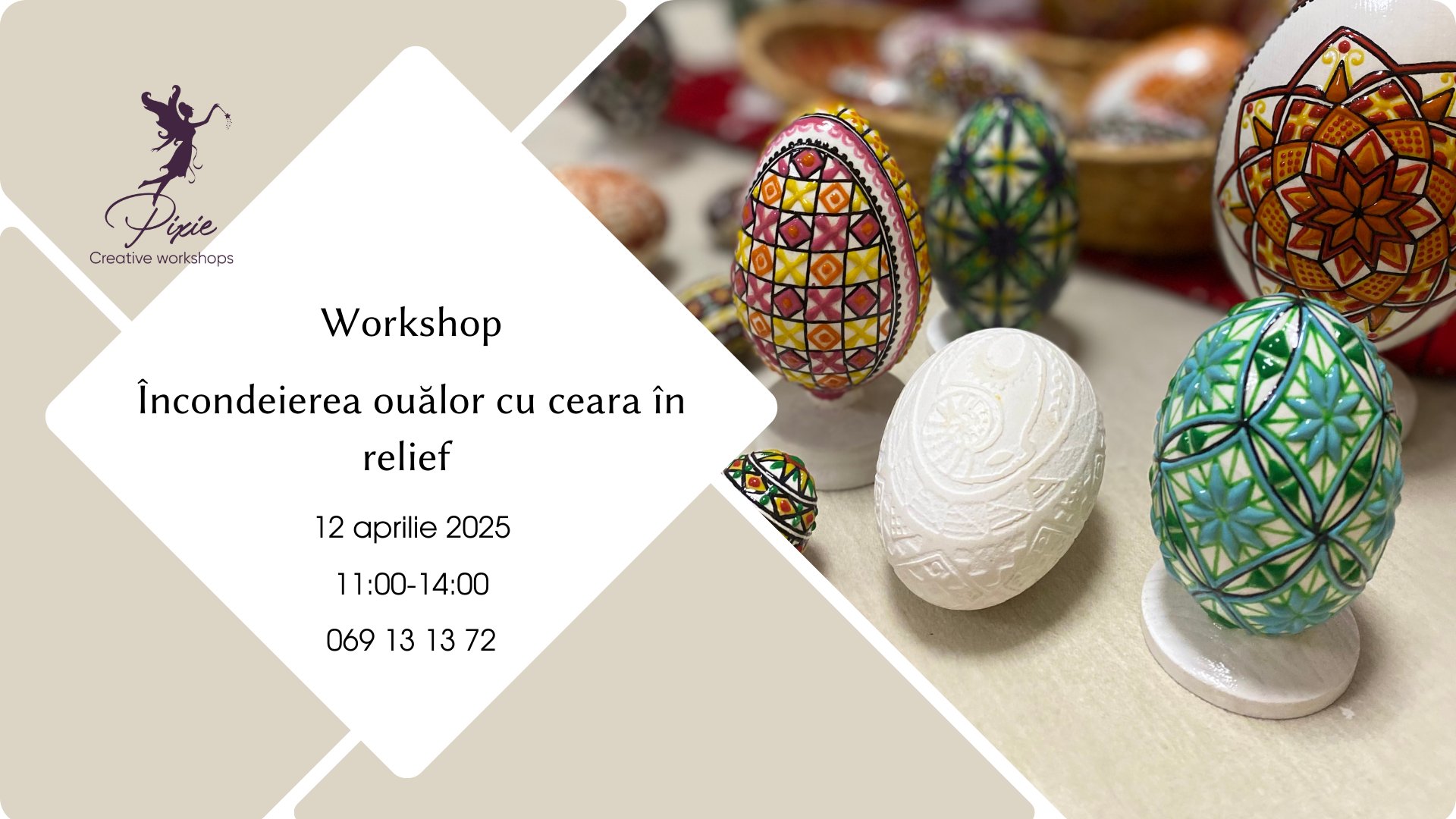 Workshop - Încondeierea ouălelor cu ceară în relief