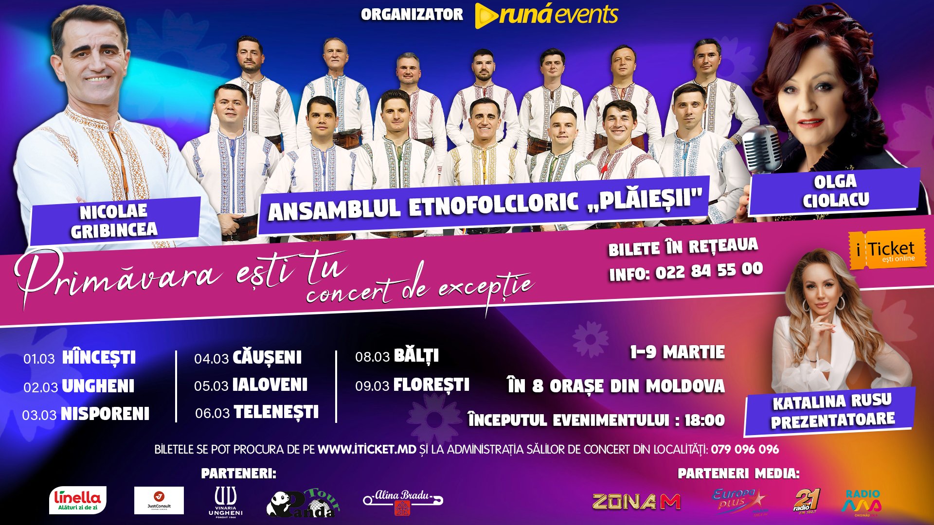 Hîncești - Ansamblul etnofolcloric “Plaiesii” si Olga Ciolacu - Primavara esti Tu!